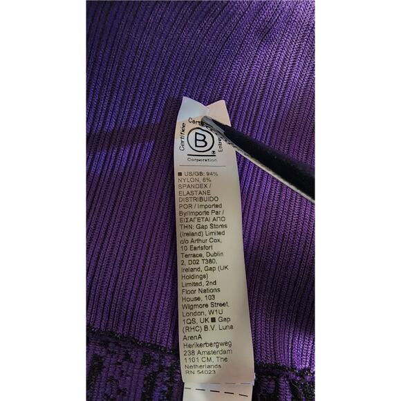 Athleta Flurry Elemental Leggings Size Purple/Black Size Large - Picture 7 of 7